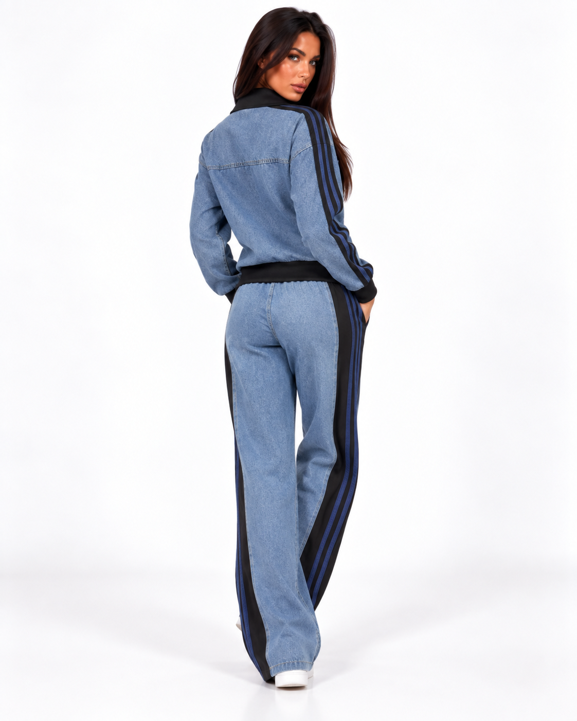Compleu Denim Sport – Jachetă & Pantaloni