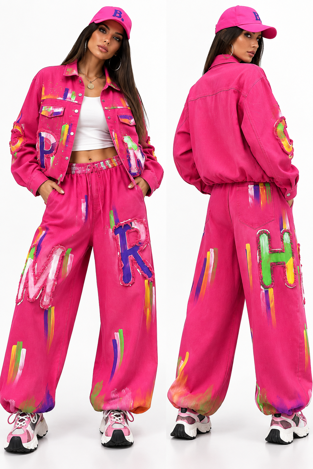 Set Denim Color Splash – Jachetă & Pantaloni