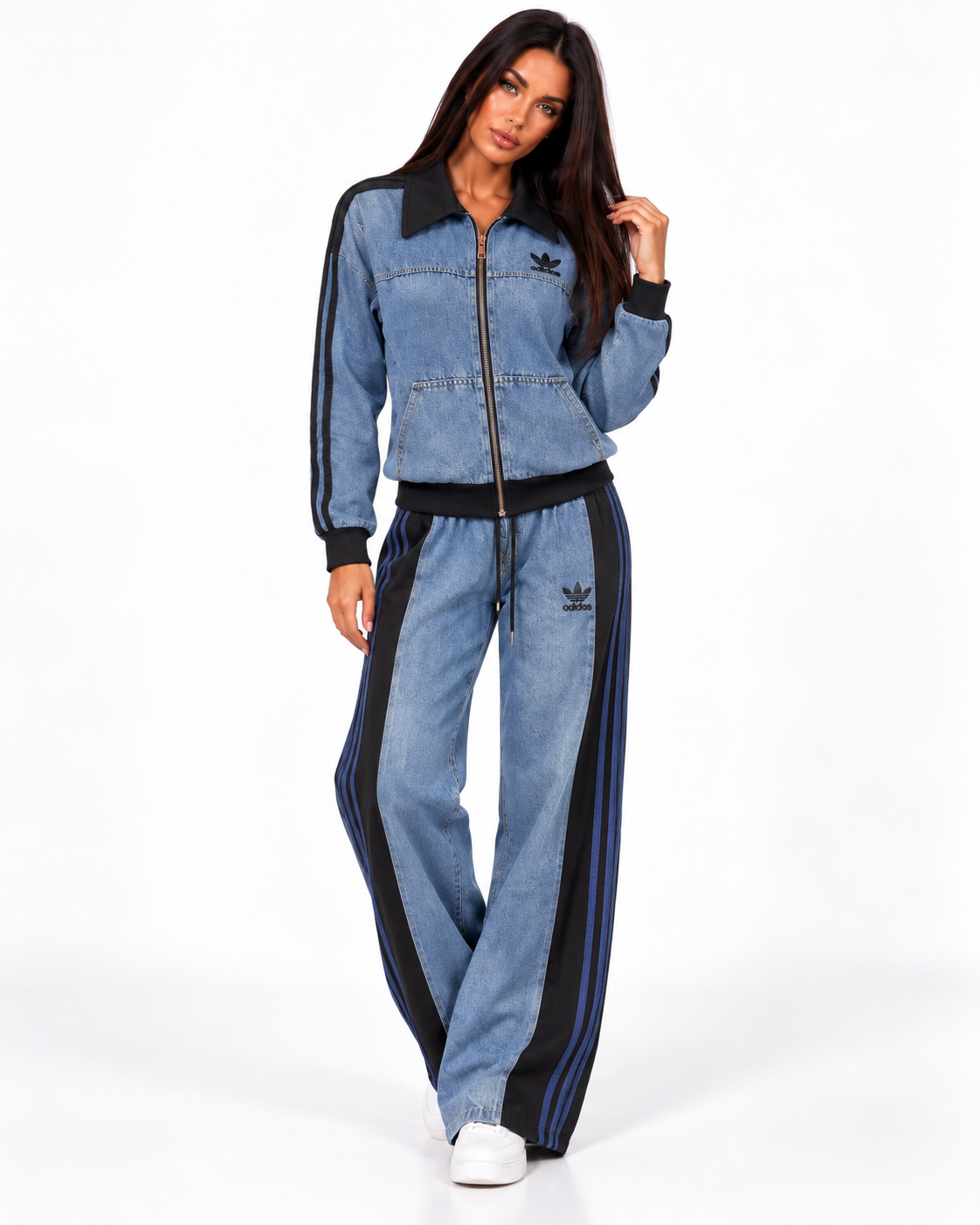 Compleu Denim Sport – Jachetă & Pantaloni