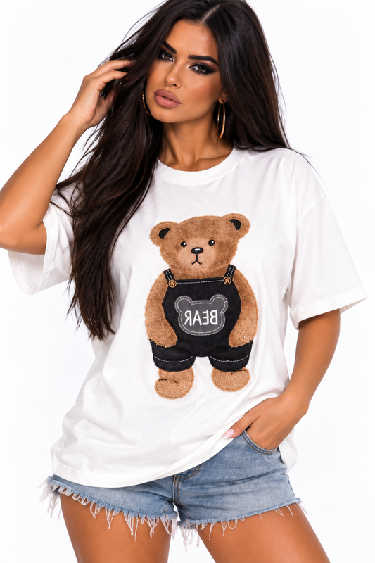 Tricou Damă cu Ursuleț 3D – Teddy Bear
