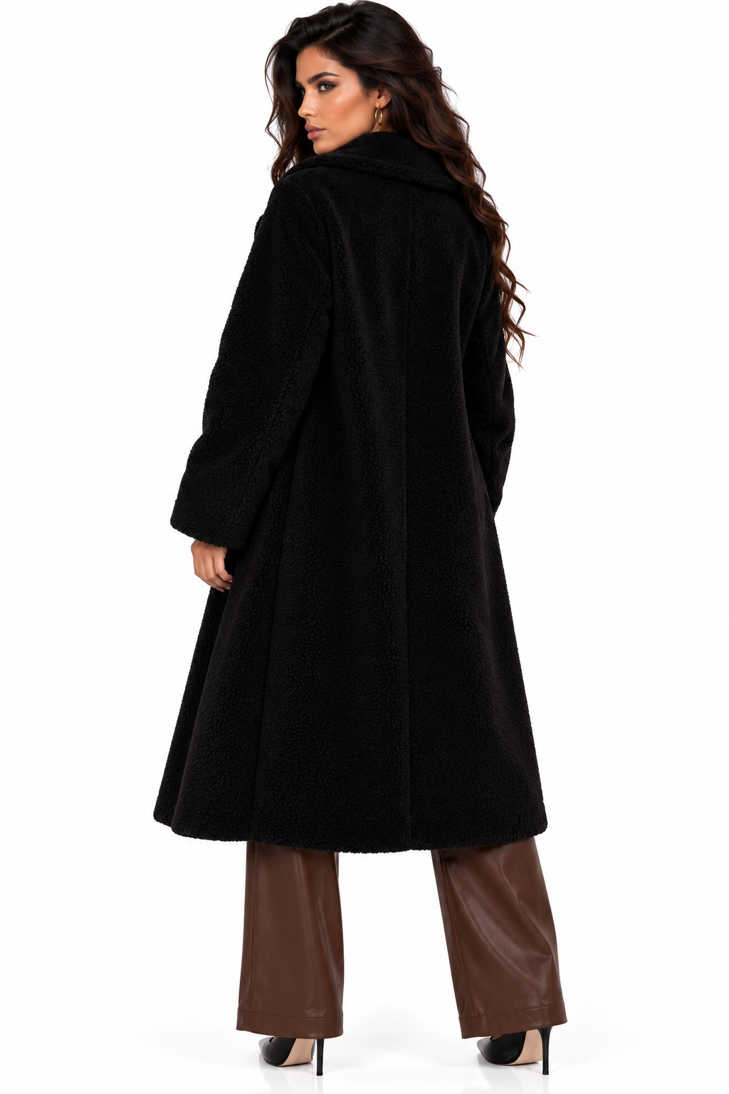 Palton Damă Teddy Luxury – Lung, cu Nasturi